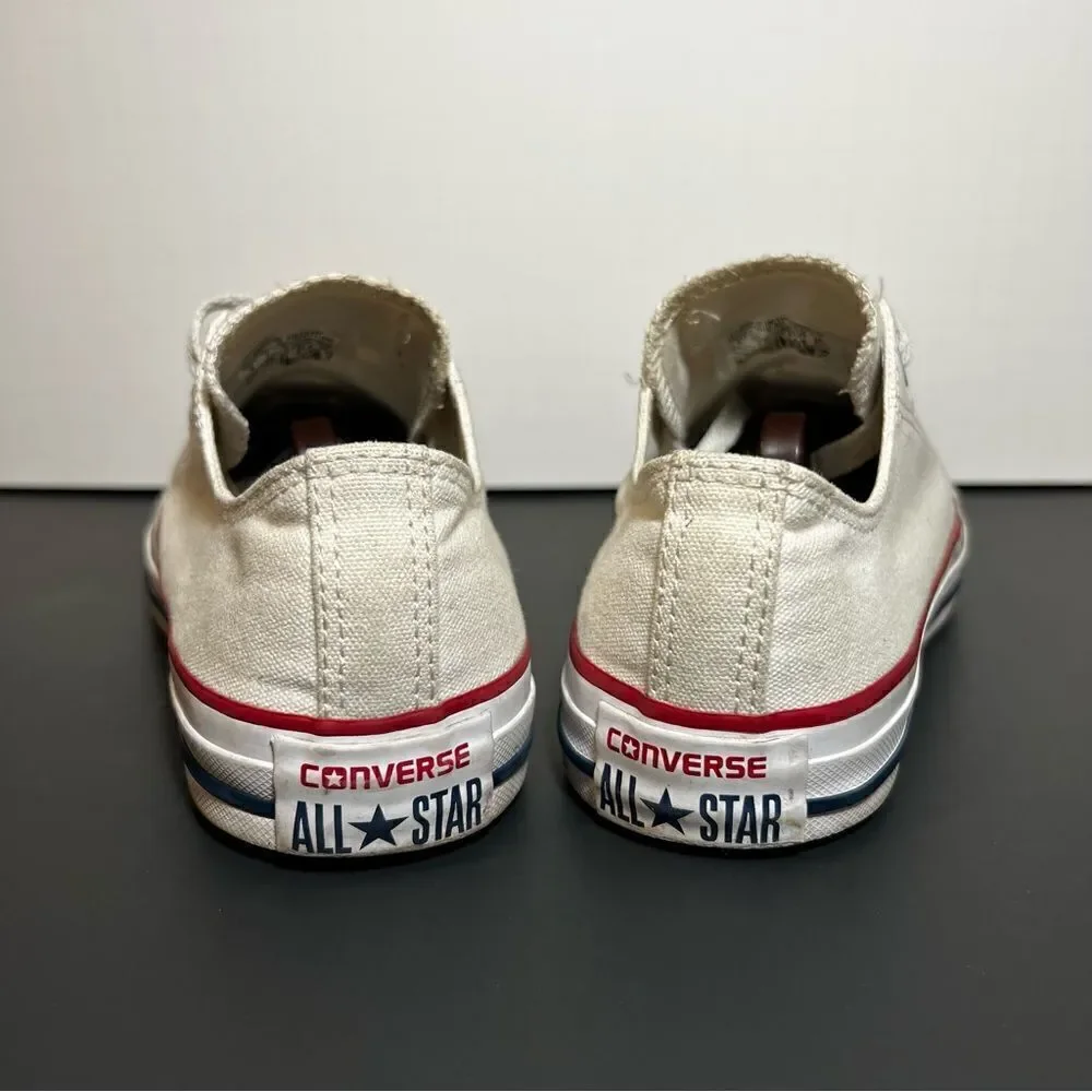 Womens CONVERSE Chuck Taylor All Star White Canvas Low Top Sneakers / Size 7 - Picture 7 of 12